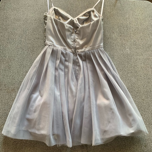 B-Darlin Silver/Grey Homecoming Dress - Picture 4 of 5